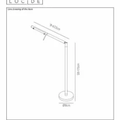 Luminaires Lucide Lampadaire Lucide BERGAMO LED Noir, 1 lumière