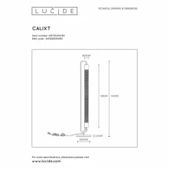 Luminaires Lucide Lampadaire Lucide CALIXT Noir, 2 lumières* Lampadaires Et Lampes Sur Pied