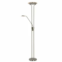 Luminaires Rustiques-Luminaires Lucide Lampadaire Lucide CHAMPION LED Chrome, 2 lumières
