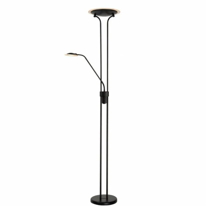 Luminaires Rustiques-Luminaires Lucide Lampadaire Lucide CHAMPION LED Noir, 2 lumières