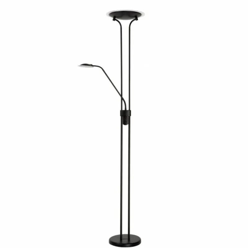 Luminaires Rustiques-Luminaires Lucide Lampadaire Lucide CHAMPION LED Noir, 2 lumières