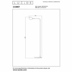 Luminaires Lucide Lampadaire Lucide COMET LED Noir, 1 lumière* Éclairage Led