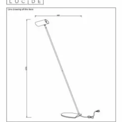 Luminaires Scandinaves-Luminaires Lucide Lampadaire Lucide HESTER Blanc, 1 lumière