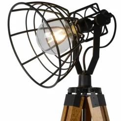 Lampes Vintages & Rétros-Luminaires Lucide Lampadaire Lucide JOSHUA Noir, 1 lumière