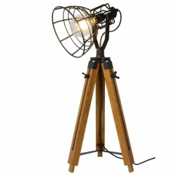 Lampes Vintages & Rétros-Luminaires Lucide Lampadaire Lucide JOSHUA Noir, 1 lumière