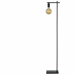 Lampes Vintages & Rétros-Luminaires Lucide Lampadaire Lucide LEANNE Noir, 1 lumière