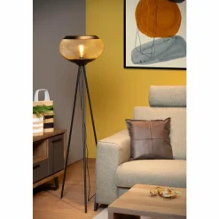 Lampes Dorées-Luminaires Lucide Lampadaire Lucide LUCAS Noir, 1 lumière