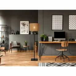 Style Boho-Chic-Luminaires Lucide Lampadaire Lucide MAGIUS Noir, 1 lumière