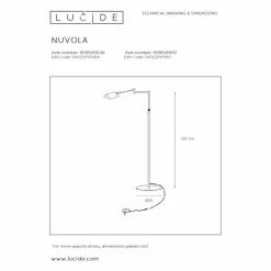 Luminaires Lucide Lampadaire Lucide NUVOLA LED Chrome, 1 lumière* Lampadaires Et Lampes Sur Pied
