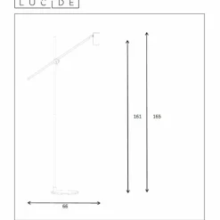 Luminaires Scandinaves-Luminaires Lucide Lampadaire Lucide PHILINE Noir, 1 lumière