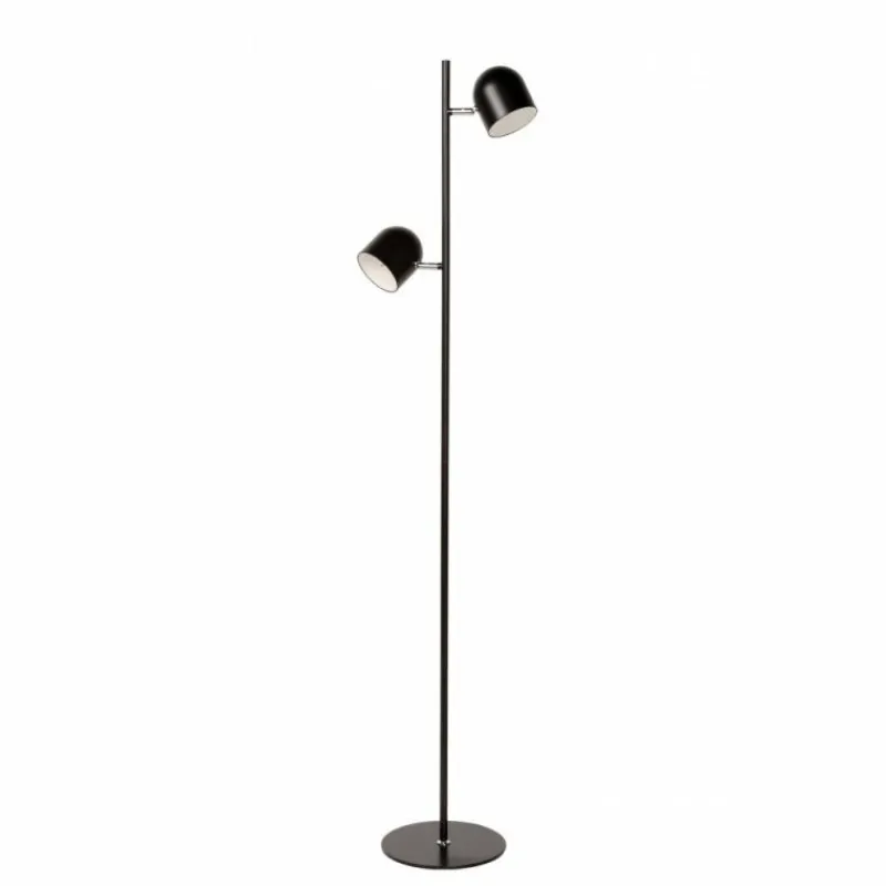 Luminaires Scandinaves-Luminaires Lucide Lampadaire Lucide SKANSKA LED Noir, 2 lumières