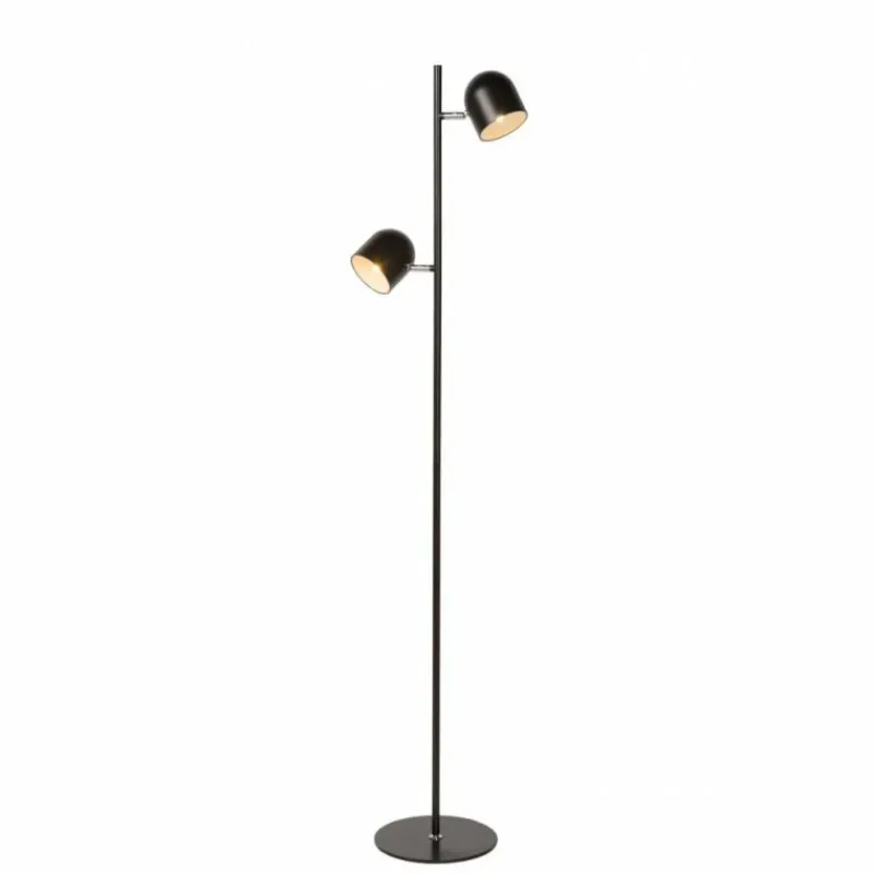 Luminaires Scandinaves-Luminaires Lucide Lampadaire Lucide SKANSKA LED Noir, 2 lumières