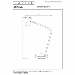 Luminaires Lucide Lampadaire Lucide STIRLING LED Noir, 1 lumière* Lampadaires Et Lampes Sur Pied