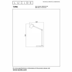 Luminaires Lucide Lampadaire Lucide TIPIK LED Noir, 1 lumière* Éclairage Led