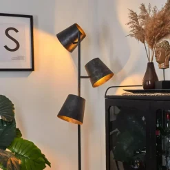 Lampes Industrielles-hofstein Lampadaire Lungre Argent Oxydé, 3 lumières