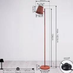 hofstein Lampadaire Lungre Rouille, 1 lumière