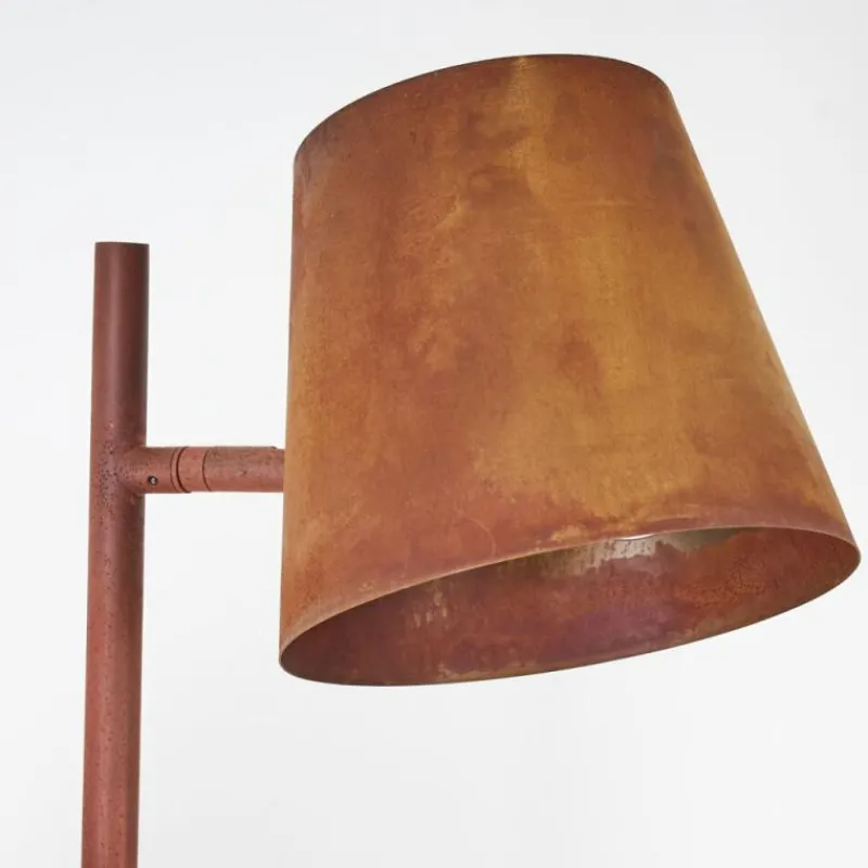 Lampes Industrielles-hofstein Lampadaire Lungre Rouille, 3 lumières