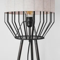 Lampes Vintages & Rétros-hofstein Lampadaire Macken Noir, 1 lumière