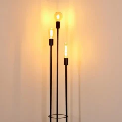 hofstein Lampadaire Maidford Noir, 3 lumières
