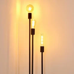 hofstein Lampadaire Maidford Noir, 3 lumières