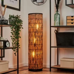 Luminaires Scandinaves-hofstein Lampadaire Maili Noir, 3 lumières