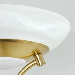 hofstein Lampadaire Mairoa LED Laiton, 2 lumières