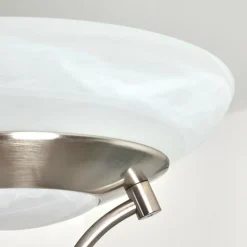 hofstein Lampadaire Mairoa LED Nickel mat, 2 lumières