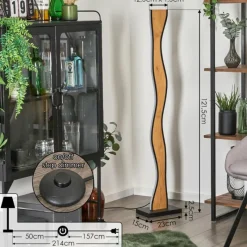 hofstein Lampadaire Malling LED Écru, Noir, Blanc, 1 lumière