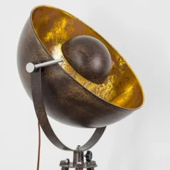 Lampes Dorées-hofstein Lampadaire Maloy Chrome, Rouille, 1 lumière