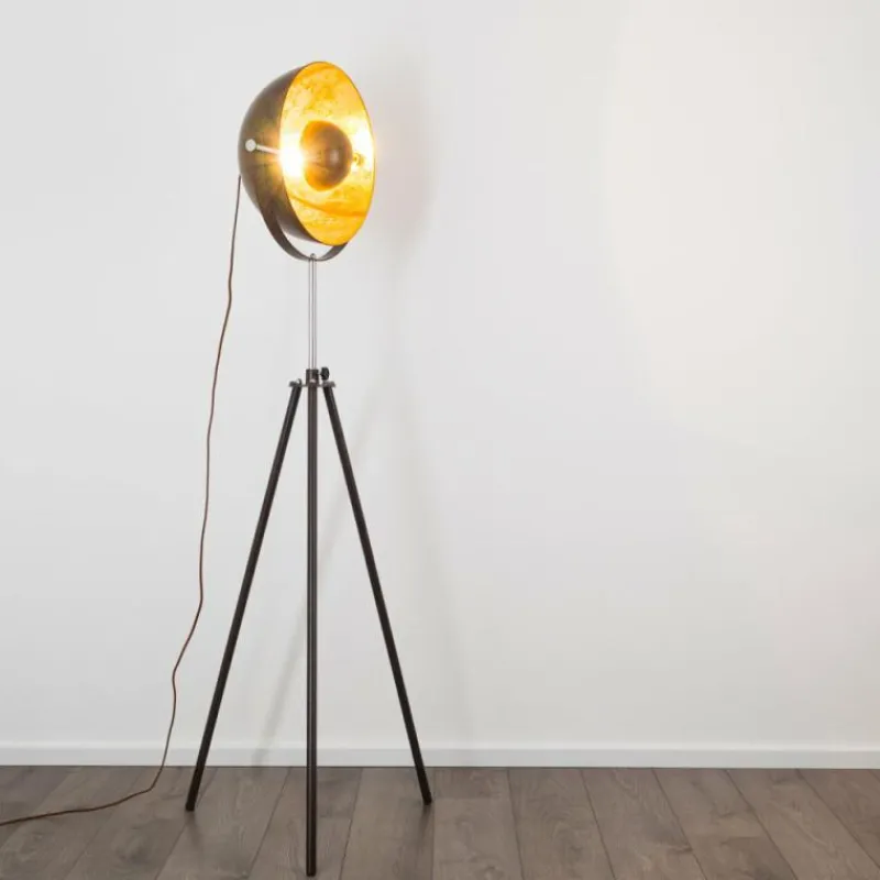 Lampes Dorées-hofstein Lampadaire Maloy Chrome, Rouille, 1 lumière