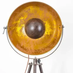 Lampes Dorées-hofstein Lampadaire Maloy Chrome, Rouille, 1 lumière