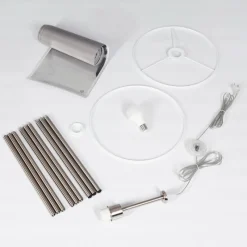 Lampes En Tissu-hofstein Lampadaire Malu Nickel mat, 1 lumière