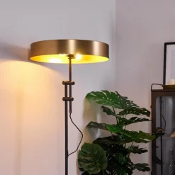 Lampes Industrielles-hofstein Lampadaire Manaus Noir, 2 lumières