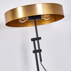 Lampes Industrielles-hofstein Lampadaire Manaus Noir, 2 lumières