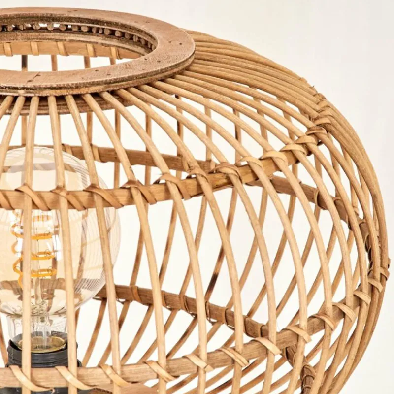 Style Boho-Chic-hofstein Lampadaire Manteau Noir, 1 lumière