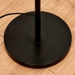 Style Boho-Chic-hofstein Lampadaire Manteau Noir, 1 lumière