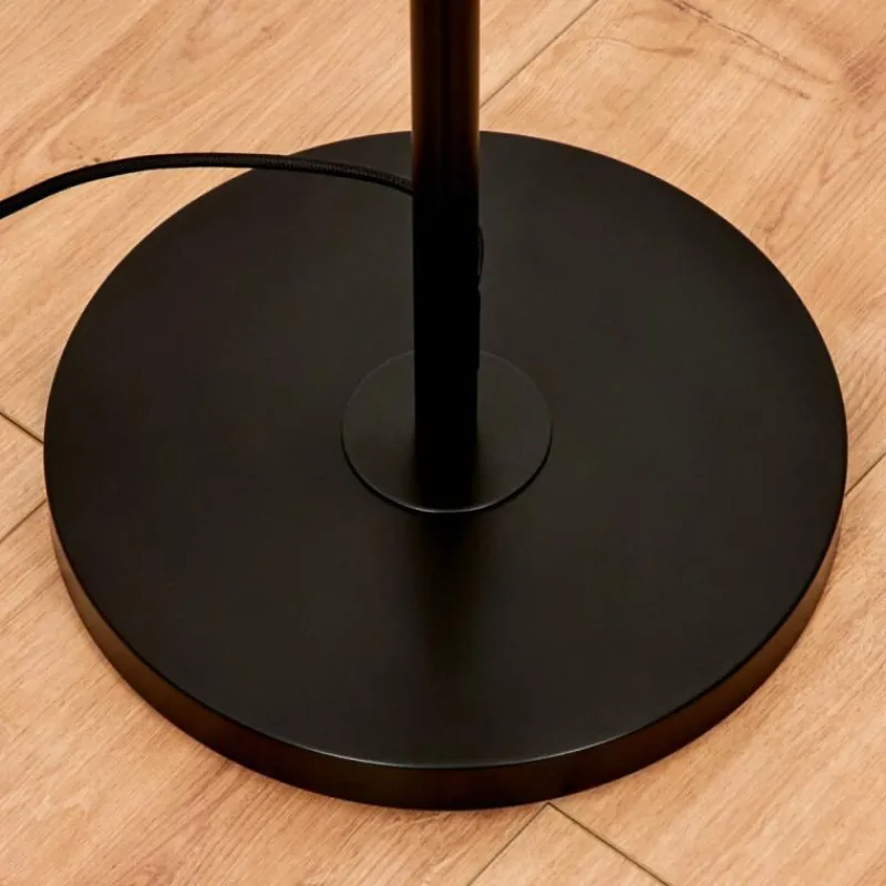 Style Boho-Chic-hofstein Lampadaire Manteau Noir, 1 lumière