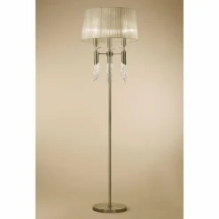 Lampes En Tissu-Luminaires Mantra Lampadaire Mantra TIFFANY Brun, 3 lumières