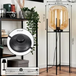 hofstein Lampadaire Manzano Noir, 1 lumière