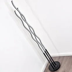 hofstein Lampadaire Mapleton LED Noir, 3 lumières, Télécommandes