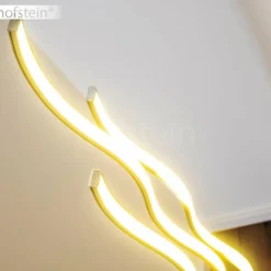 hofstein Lampadaire Mapleton LED Nickel mat, 3 lumières, Télécommandes