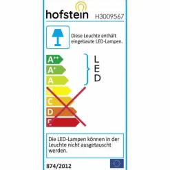 hofstein Lampadaire Mapleton LED Nickel mat, 3 lumières, Télécommandes
