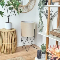 Lampes En Tissu-hofstein Lampadaire Maripi Noir, 1 lumière