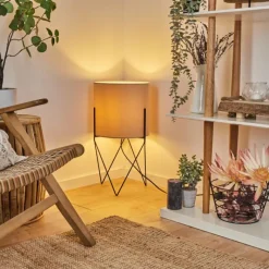 Lampes En Tissu-hofstein Lampadaire Maripi Noir, 1 lumière