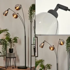 hofstein Lampadaire Maynal Noir, 3 lumières