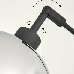 hofstein Lampadaire Maynal Noir, 3 lumières