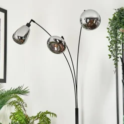 hofstein Lampadaire Maynal Noir, 3 lumières