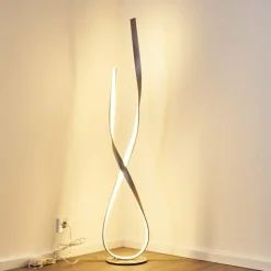 hofstein Lampadaire Medle LED Nickel mat, 1 lumière* Éclairage Led