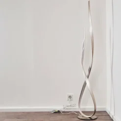 hofstein Lampadaire Medle LED Nickel mat, 1 lumière* Éclairage Led