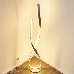 hofstein Lampadaire Medle LED Nickel mat, 1 lumière* Éclairage Led